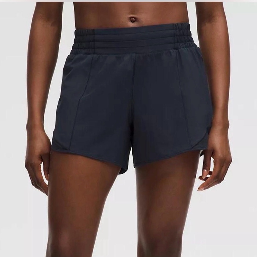 Navy Lululemon Hotty Hot Short 4 inch (Tall)